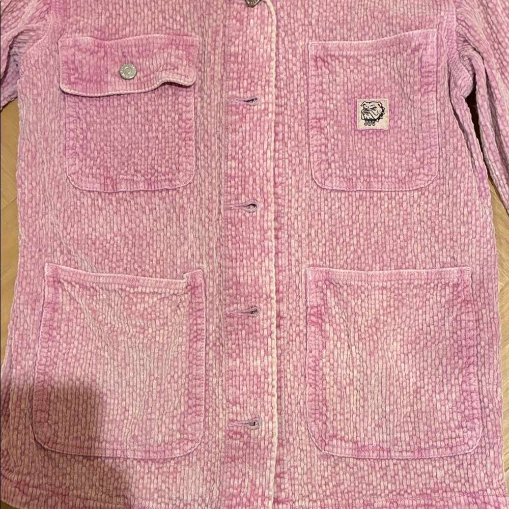 Pink Textured Button-Up Jacket - image 6